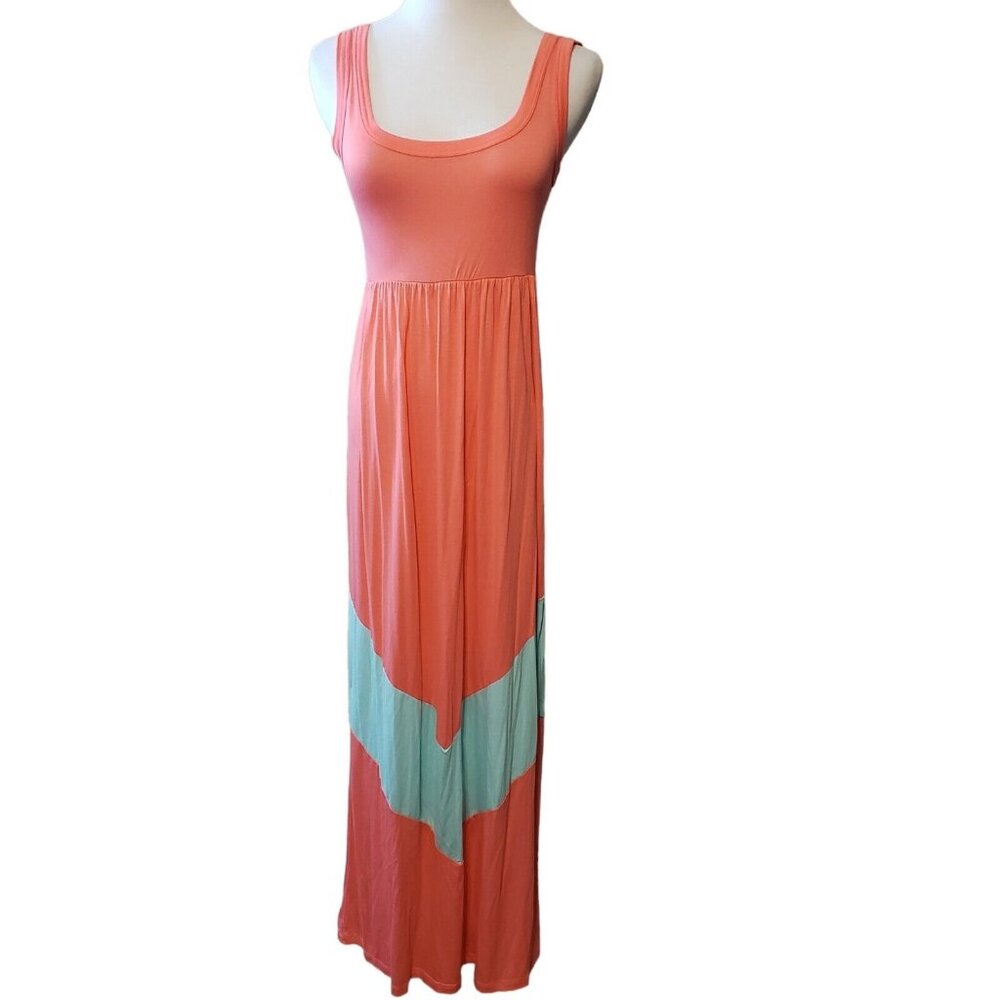 Coveted Clothing Woman's Pink Jersey Maxi Tank Dress‎ stretch Size S